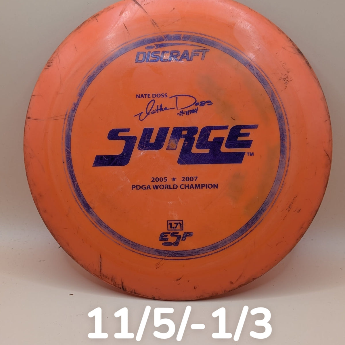 Discraft Surge ESP 2x Nate Doss 2005 2007